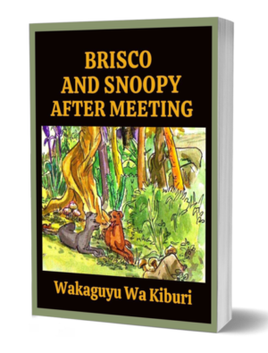 Brisco and Snoopy After Meeting (Sahara Series 6: Dog 8)